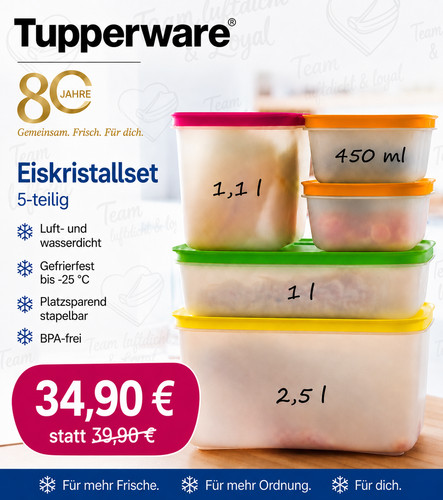 Tupperware eis kristall set - tupperware, eis-kristall-set