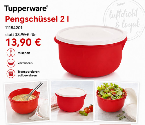 Tupperware rührschüssel - tupperware, l