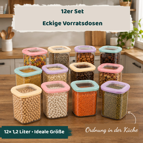 Teilig 2l vorratsdosen - 12-teilig, 1,2l