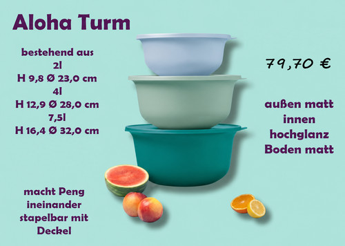 Tupperware aloha turm - turm, peng