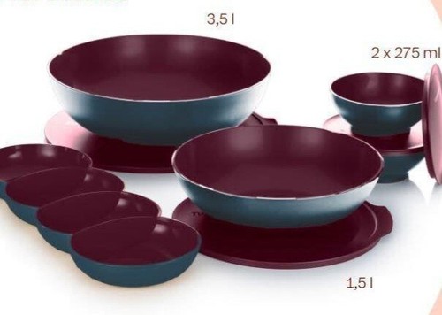 Tupperware allegra merlot - tupperware, set